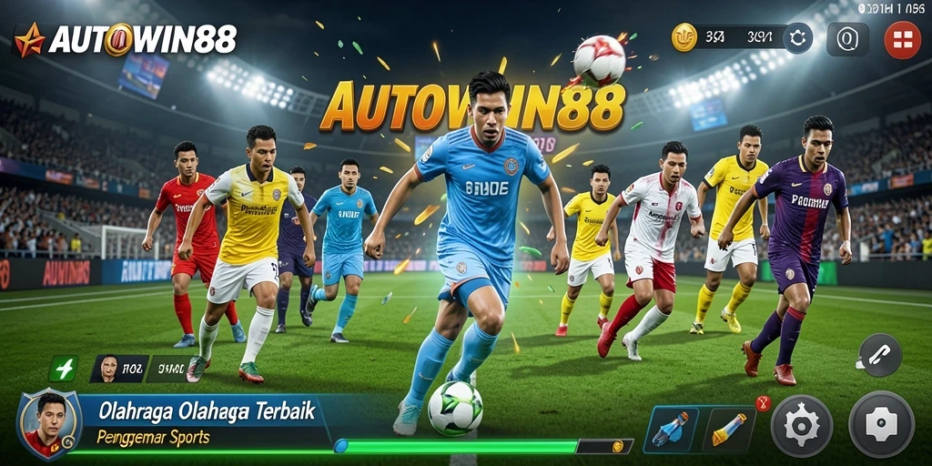 Tampilan menarik dari gameplay ketika bermain olahraga di AUTOWIN88.