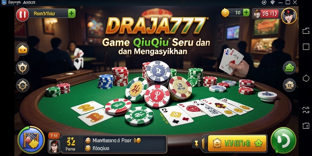 Screenshot gameplay DRAJA777 menampilkan suasana seru QiuQiu.
