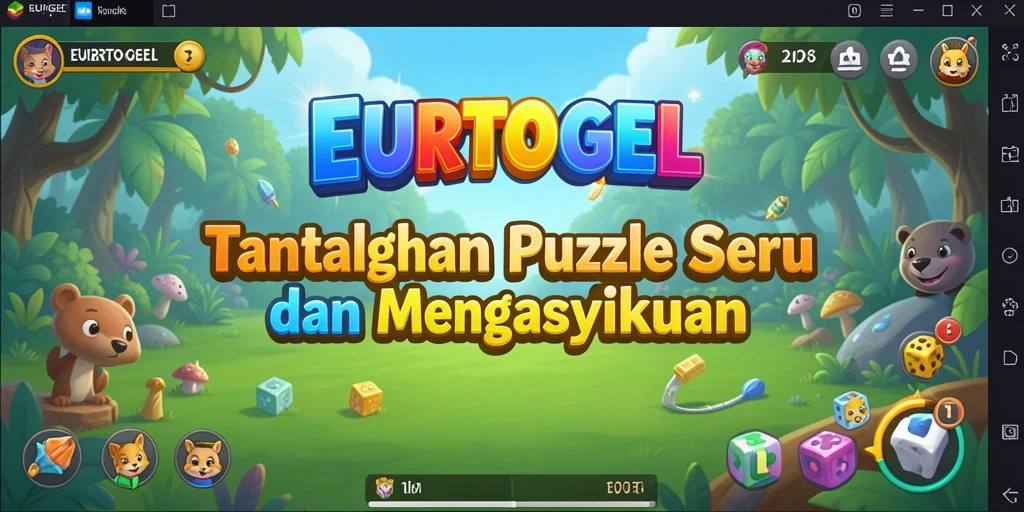 Tampilan gameplay <strong>EUROTOGEL</strong> yang penuh warna dan menantang.