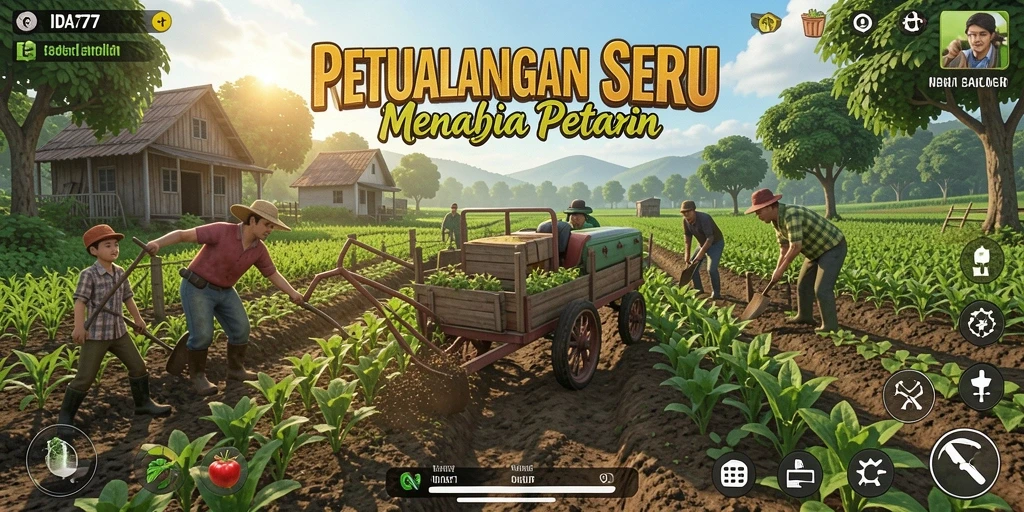 Tangkapan layar gameplay <strong>IDA777</strong> menampilkan petualangan pertanian yang menarik.