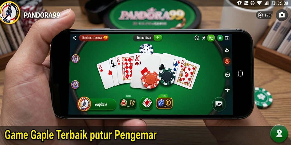 Tampilan gameplay Gaple yang seru di PANDORA99.