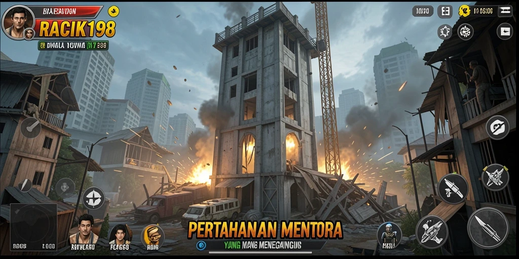 Screenshot menampilkan aksi seru dalam permainan Tower Defense.