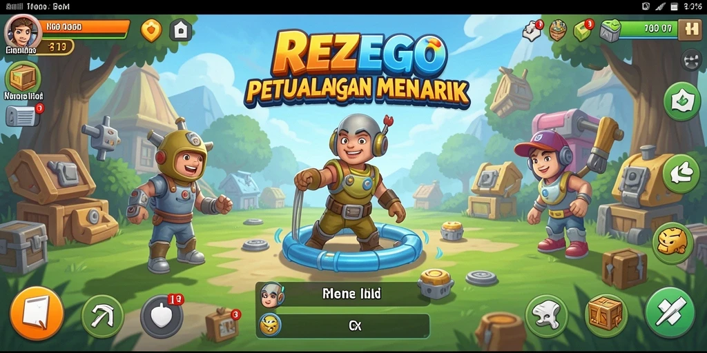 Tampilan menarik dari gameplay REZEGO yang mengasyikkan.