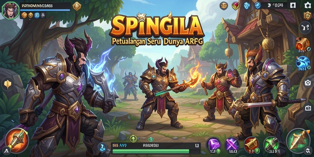 Tampilan gameplay SPINGILA yang menampilkan aksi seru dalam dunia ARPG.
