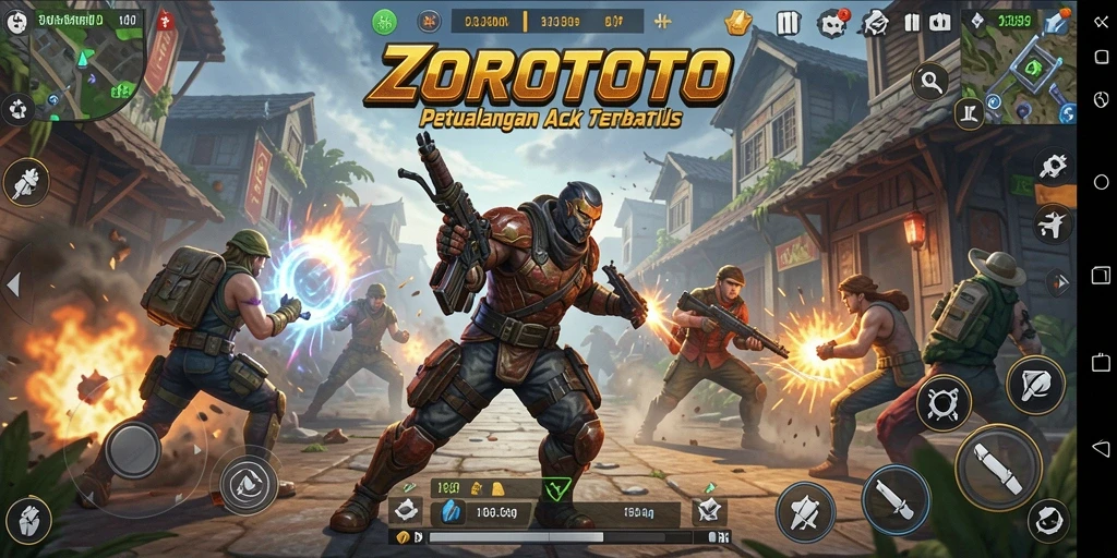 Gameplay ZOROTOTO yang penuh aksi dan seru.